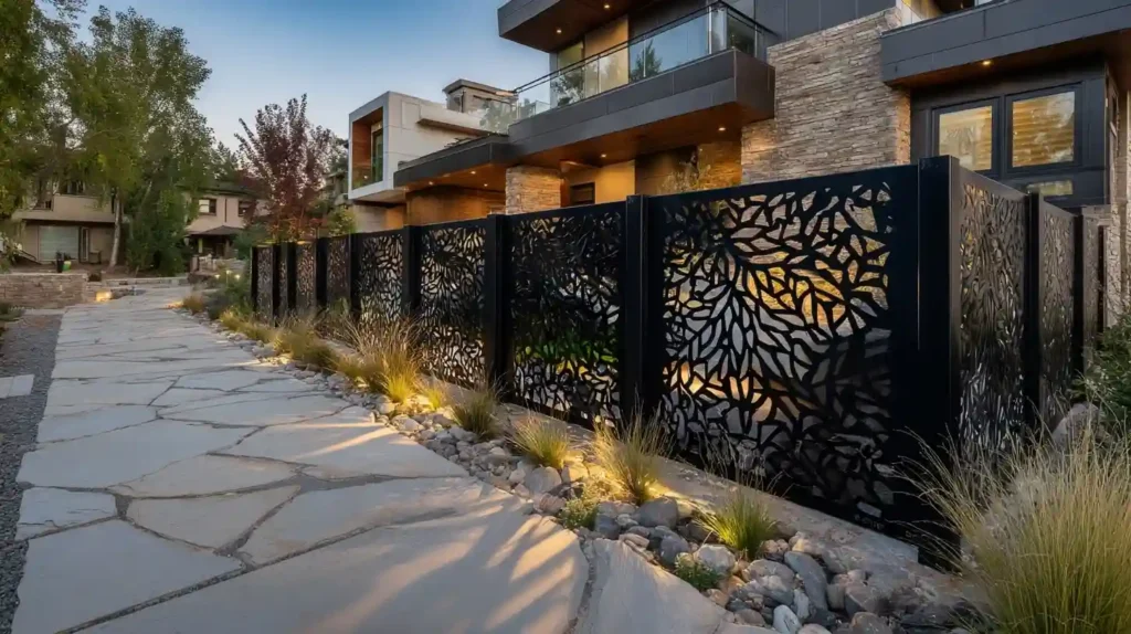 decorative metal fence styling