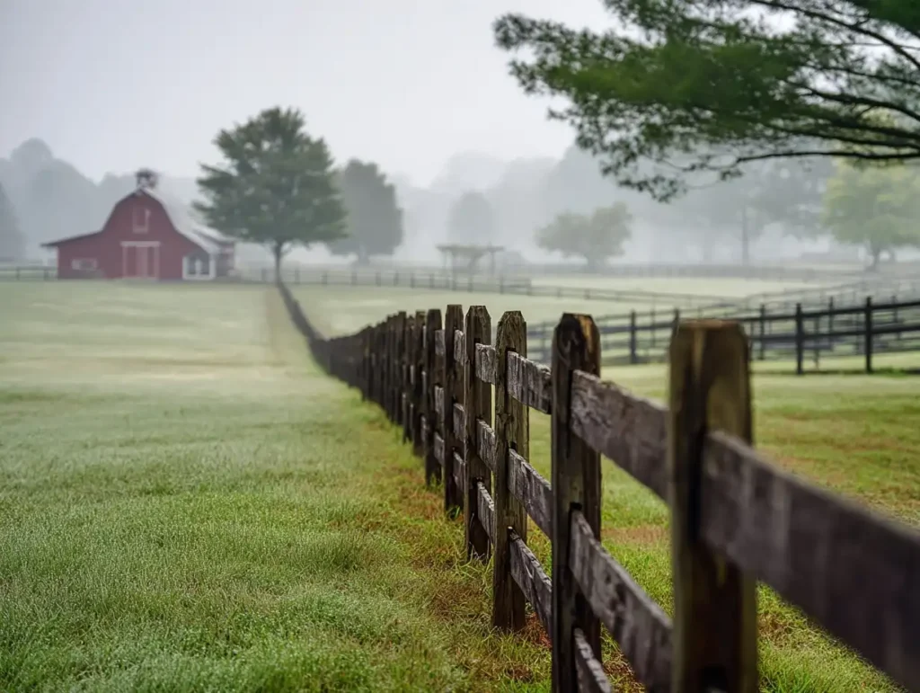 post and rail farm and ranch fencing