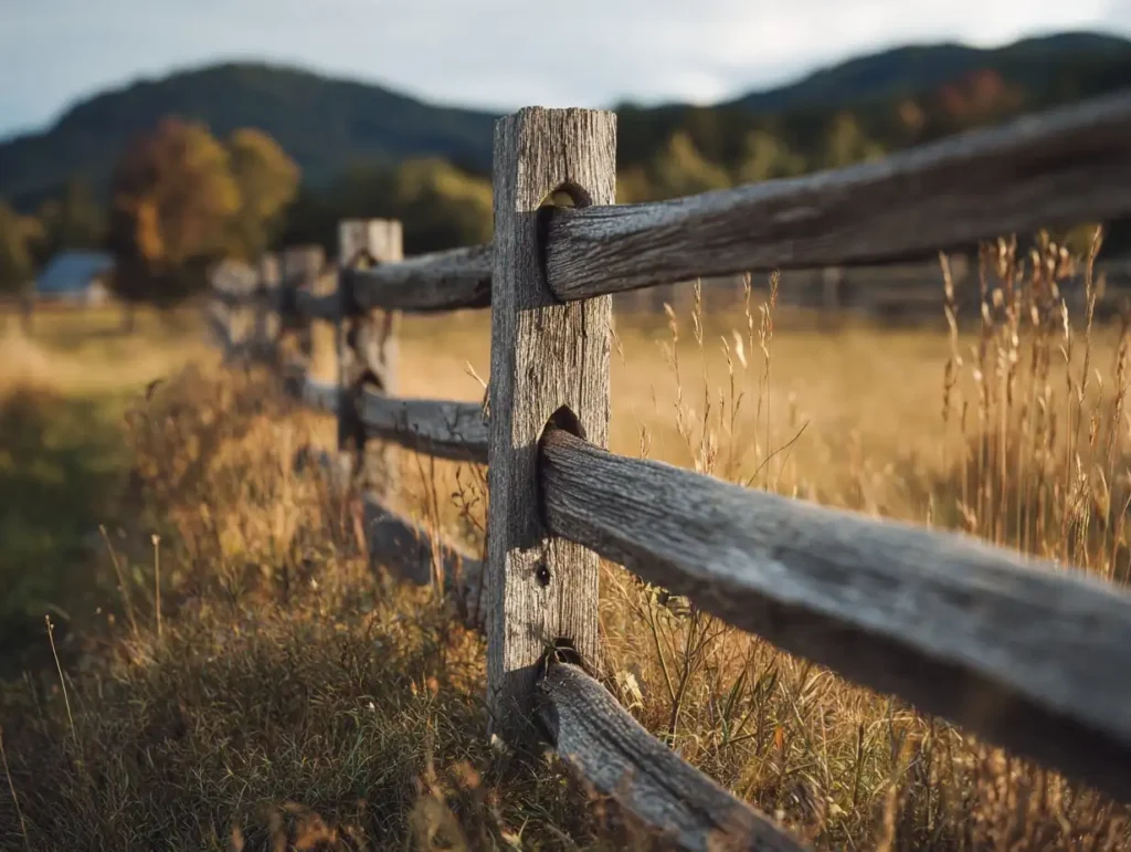 rustic split-rail ranch fencing