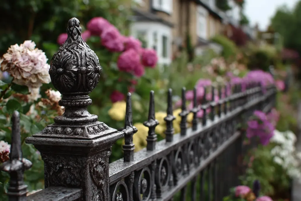 wrought iron garden fence in raleigh nc